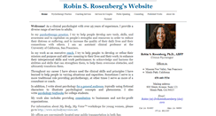 Desktop Screenshot of drrobinrosenberg.com